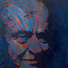 papa oil on canvas painting from Todd Peterson's Passion Collection